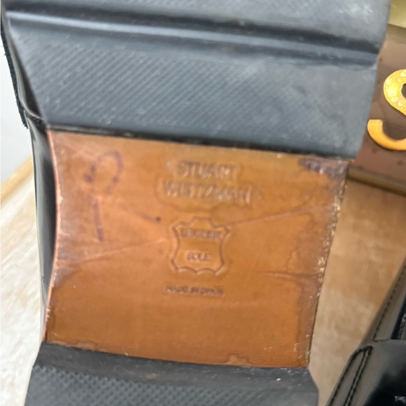 Stuart Weitzman Black Leather The Manila Tassel Slip On Loafers - Picture 4 of 12